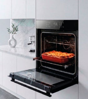 Horno abierto con plato terminado